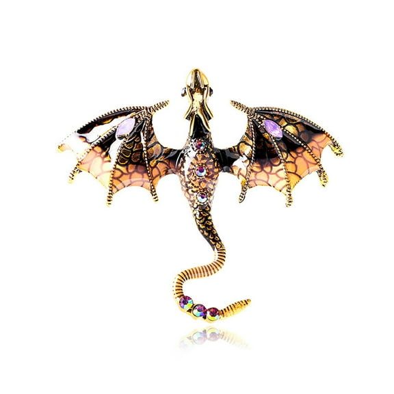 dajkiuy Retro Oil Dripping Dragon Style Brooch Personalized Coat Accessories Pin Jewelry