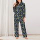 thumbnail image 2 of Balery Rocket Space Conjunto de Pijama con Estampado para Mujer, Conjunto de Dos Piezas con Manga Larga, Ropa de Dormir Suave con Bolsillos, Pijamas Cómodos-XX-Large, 2 of 7