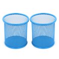 thumbnail image 1 of SHOWERORO 2Pack Wide Blue Wire Pencil Holder for Desk Accessories Storage Back to School, 1 of 2