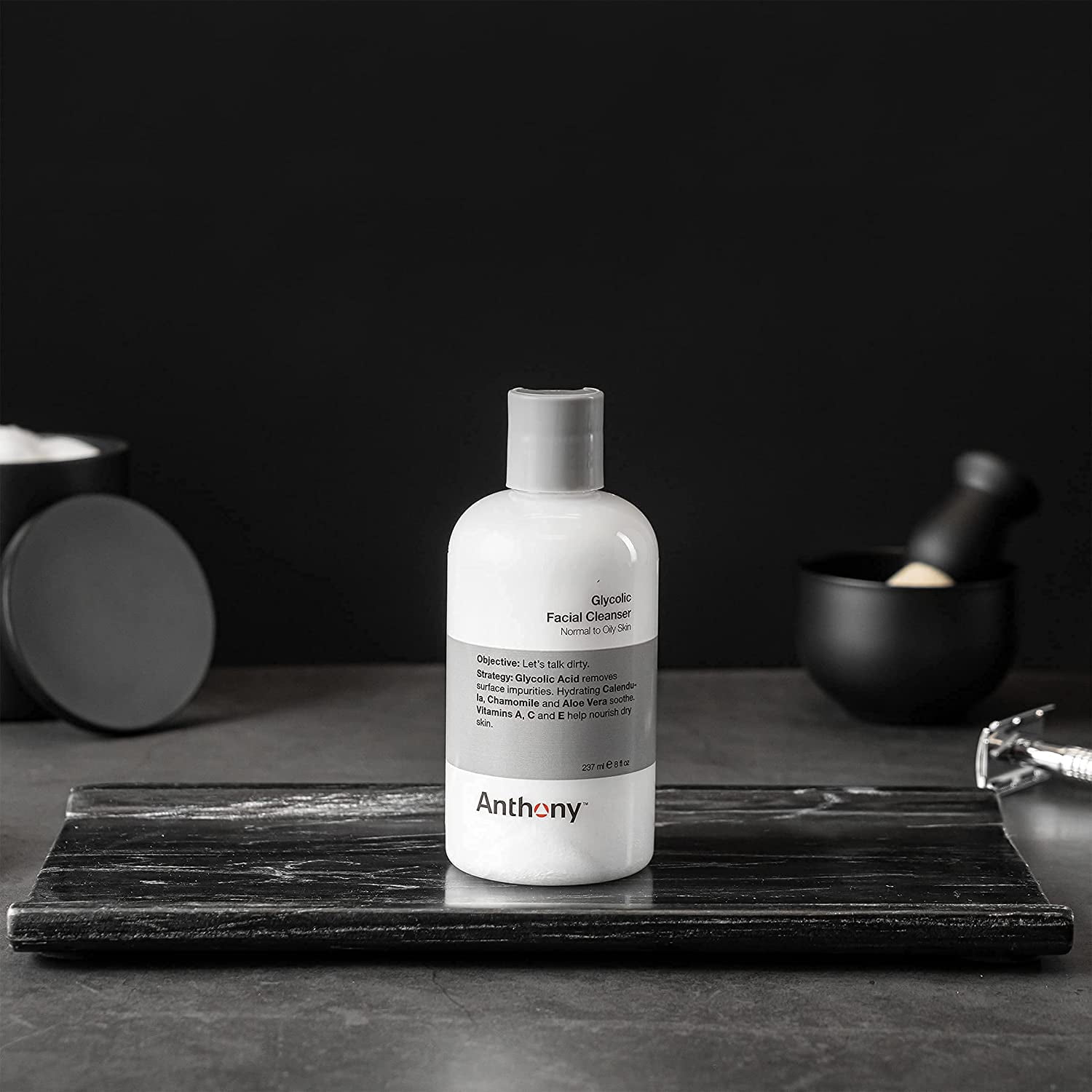 Anthony Glycolic Facial Cleanser, Normal to Oily Skin 8 Fl Oz, and Anthony All Purpose Facial Moisturizer, 3 Fl Oz