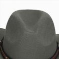 thumbnail image 6 of NOLDARES Cowboy Hats for Kids Vintage Wide Brim Felt Cowboy Hat Girls Cowgirl Hat with Belt Buckle(Grey,3-18 Y), 6 of 7