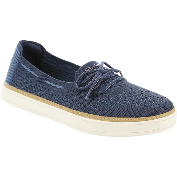 Skechers Slip on Shoes for Women Coastal Drive Flat Casual Sneakers Memory Foam Comfort Lightweight Breathable Stretch Knit Design