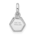 thumbnail image 2 of Auriga Fine Jewelry 925 Sterling Silver Rhodium-plated Solitaire Citrine Charm Pendant for Women(W- 7.22mm), 2 of 6