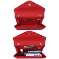thumbnail image 4 of Bolso de noche Dasein con sobre plisado aterciopelado, color rojo, 4 of 6