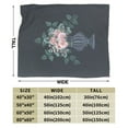 thumbnail image 3 of ZICANCN Anti-Pilling Flannel Bed Throw Blankets Flowers Roses Vase , Couch Ultra Soft Micro Fleece Sofa Bed Camping Travel Blanket for Adults 50"x40", 3 of 8