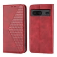 thumbnail image 3 of Tarise for Google Pixel 7 Phone Case, Luxury PU Leather Shockproof Flip Folding Kickstand Card Holder Pocket Wallet Wrist Strap Handbag Magnetic Closure Case Cover for Google Pixel 7 6.3 inch, Red, 3 of 9