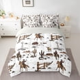 thumbnail image 2 of Castle Fairy Western Cowboys Bedding Comforter Set,Farm Highland Cow Full Bedding Set, 2 of 8