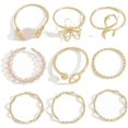 thumbnail image 3 of LAICAIW Black Knuckle Rings Set for Women Girls Vintage Stackable Midi Rings Boho Crystal Pearl Sea Wave Finger Ring Pack, 3 of 6