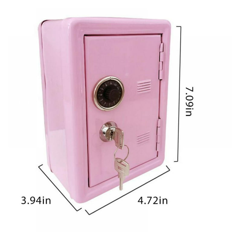 Small Safe Box,Mini Safe Kids Safe Box for Home OfficePersonal Safe Lock  BoxMoney Jewelry Storage