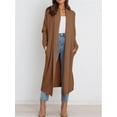 thumbnail image 4 of Womens Casual Long Cardigan Long Sleeve Open Front Sweater Coat Outerwear, 4 of 4