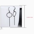 thumbnail image 3 of Pendientes redondos geométricos de moda para mujer Pendientes elegantes de aleación Decoración de joyería (negro), 3 of 6
