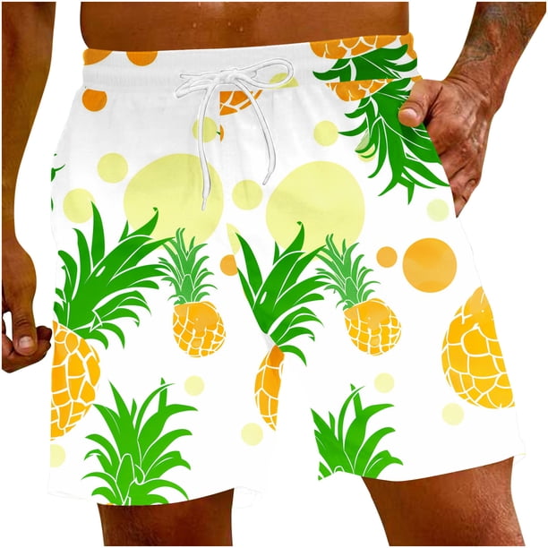 Pantalones Cortos para Hombre Atléticos Pantalones de Playa de Impresión Especial, Pantalones Cortos Atléticos de Poliéster Elásticos para Hombres