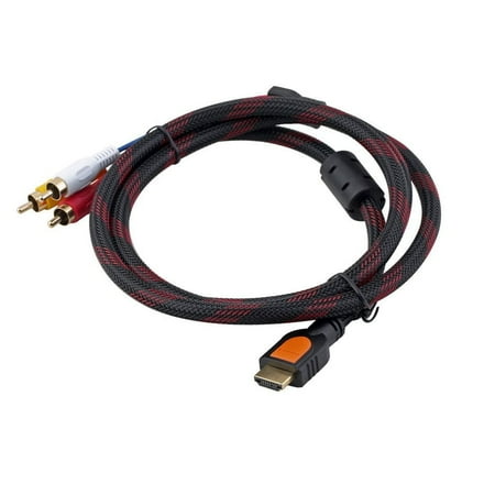 - 5ft HDMI Male to RCA Video Audio AV Cable Adapter for PS3 PS4 Xbox One Wii