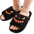 thumbnail image 3 of Chaussons d'Halloween Roses, Chaussons Citrouille Roses, Chaussons d'Halloween Roses et Duveteux pour Femmes (8, Rouge), 3 of 5