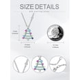 thumbnail image 2 of CACA LADY Christmas Tree Necklace for Women S925 Sterling Silver Colorful Christmas Tree Pendant Christmas necklace Festive Holiday Christmas Jewelry Gifts, 2 of 6