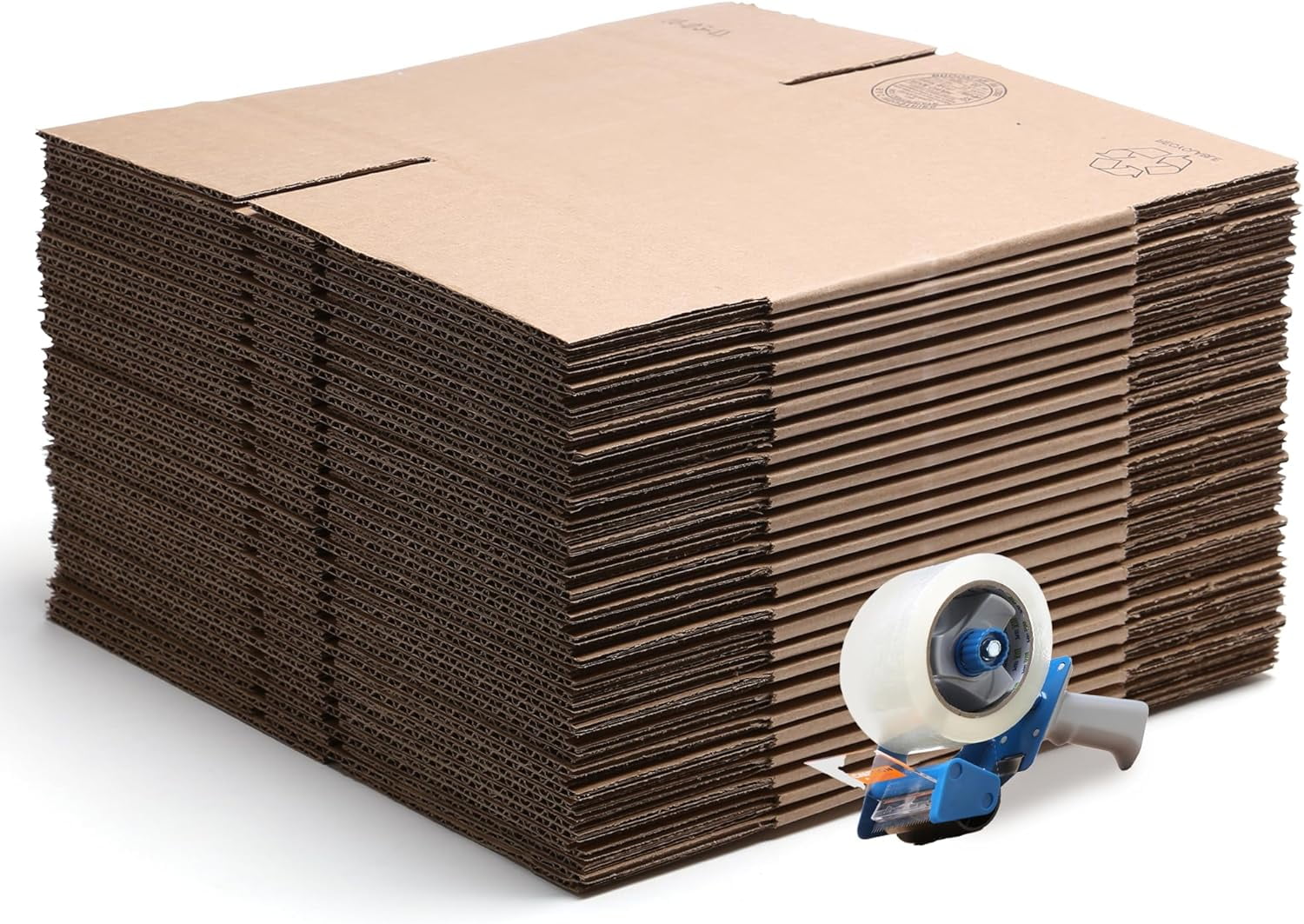 The Boxery 12"x9"x9" Brown/Kraft Corrugated Cardboard Shipping/Moving Boxes 25-Pack- Made in the USA