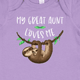 thumbnail image 4 of Inktastic My Great Aunt Loves Me Cute Sloth and Baby Boys or Girls Baby Bodysuit, 4 of 5