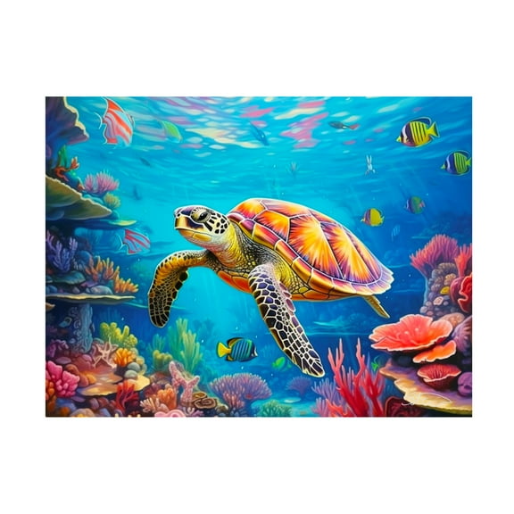 Canvas Wall Art - Stewart 'Blue Haven' Wall Art for Living Room, Bedroom, or Office Décor by Trademark Fine Art - 19 x 14 Inches