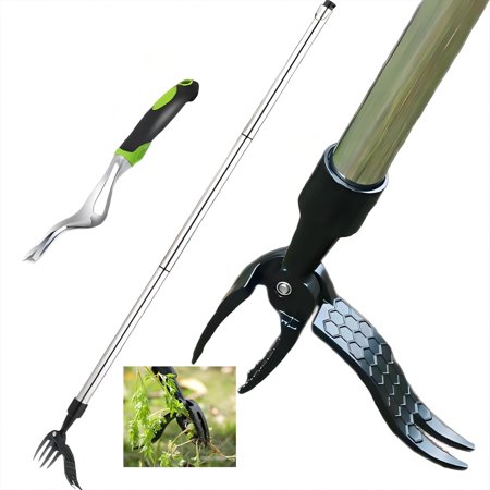 Weed Puller, Stand up Weed Puller Tool with Long Handle, Dandelion Weed Puller Tool, Standing Weed Puller and Root Remover, No Bend Weed Puller, Weeder Tool for Vegetable Garden Lawn Farm Weeding