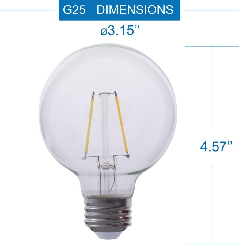 Hysterisch worstelen kever Great Value LED Light Bulb G25 40W 3 Pack Softwhite - Walmart.com