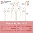 thumbnail image 5 of MIALLO 6 Pcs Gold Wedding Hair Pins with Pearls, Boho Bridal Hair Accessories for Women, Crystal Leaf Hair Piece for Rustic Wedding, 5 of 7