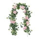 thumbnail image 2 of Guirnalda de rosas artificiales, enredaderas artificiales, plantas colgantes, flores de , enredaderas, guirnaldas para chimeneas navideñas,, 2 of 9