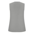 thumbnail image 3 of QLEICOM Womens Casual Sleeveless Tank Tops, Plus Size Summer T-shirt, Fashion Solid Cotton Lace Splicing Tops, V-Neck Sleeveless Cardigan Pullover Blouse Tunic Tops Gray XXL, 3 of 5