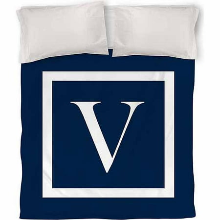 IDG Classic Block Monogram Duvet Cover, Blue