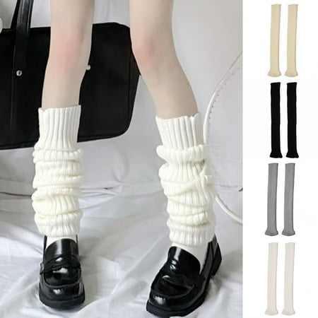 

AYYUFE 1 Pair Women Leg Warmers Over Knee Knitted Autumn Winter Long Tube Windproof Boot Cuffs for Outdoor