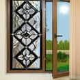 thumbnail image 5 of 1PC Window Privacy Film Decorative Frosted Glass Window Film, Lattice Pattern Sun Blocking Stained Glass Clings, Static Cling Removable Stickers for Home Door Coverings, 17.7" x 39.4", 5 of 5