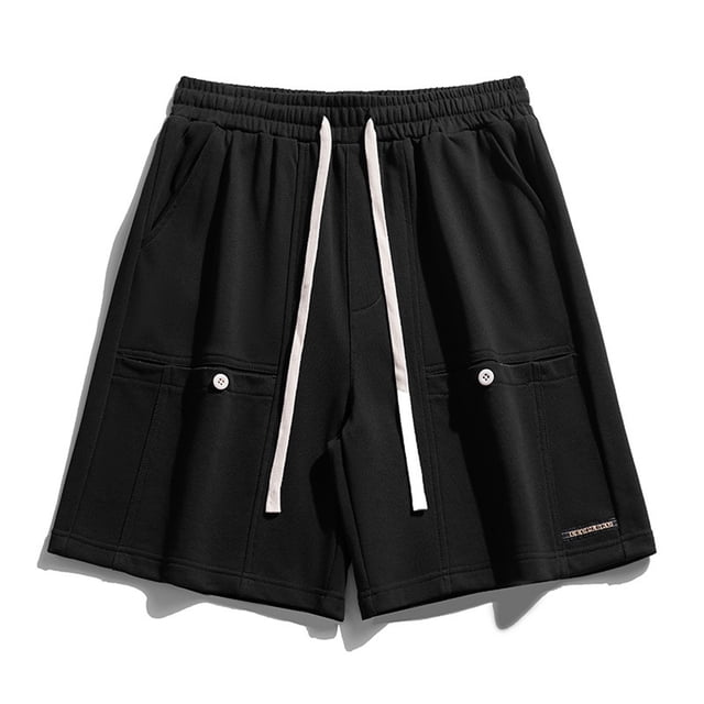 pstuiky Pantalones cortos para hombre, Pantalones cortos casuales cómodos de moda para hombre, de color liso, con cintura elástica regular, para playa Pantalones cortos de entrenamiento