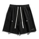 thumbnail image 1 of Ceisia Men's Gift Relaxed Minimalist Cargo Sweat Shorts Mid-Rise Elastic Waist Nylon Spandex Snap Button Side Label Shorts, 1 of 4