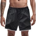 thumbnail image 2 of uikmnh Mens Shorts Men's Solid Color Bodybuilding Workout Gym Shorts Cotton Shorts Stretch Quick Dry Summer Cycling Athletic Work Shorts Size:M, 2 of 4