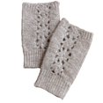 thumbnail image 4 of Xfvqtps Fingerless Gloves for Womens Thumb Hole Wrist Knitting Crochet Flower Hollow Out Solid Color Fashion Thermal Warm Winter Mittens Coffee, 4 of 9
