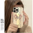thumbnail image 4 of Case for iPhone 16 Pro Max,3D Butterfly Flower Kickstand Bling Glitter Diamond Marble Ring Stand Shockproof Women Girls Rhinestone Phone Case for iPhone 16 Pro Max,6.9 inch 2024 (XDL Gold), 4 of 9