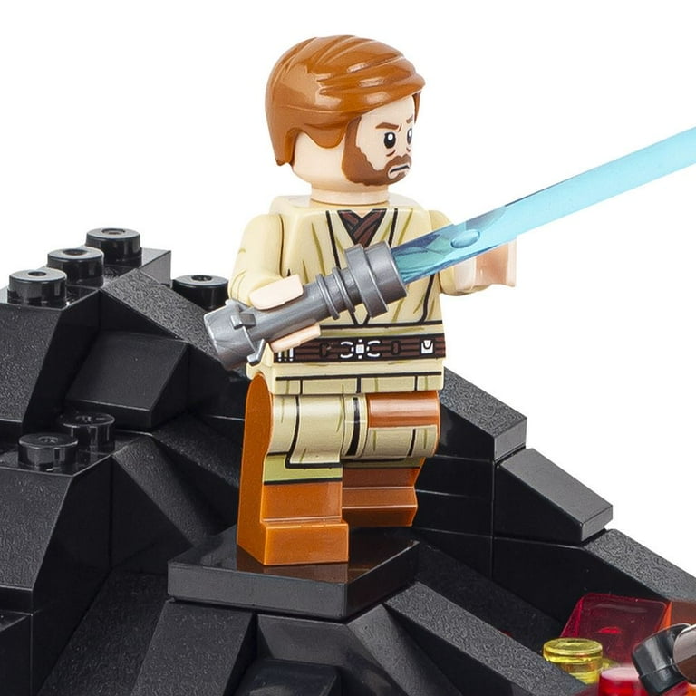 Star Wars MOC Duel on Mustafar Building Block Set 312 Pieces Including Anakin Skywalker and Obi Wan Kenobi Minifigures