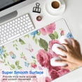 thumbnail image 4 of Long Mouse Pads for Desk,Pioneer Flower Floral Print Pattern Desk Mats on Top Of Desks, Desk Mouse Pad Extra Large with 3mm Non-Slip Base and Stitched Edge for Gaming,Office,Work,Home 31.5"x11.8", 4 of 6