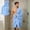 Blue, variant on Towel Wrap For Women After Shower with Adjustable Closure & Elastic Top, Thick Absorbent Bath Towel, Plush Bath Robe Female, Sauna Spa Wrap Around Towels With Pockets