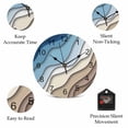 thumbnail image 5 of Wall Clock Blue Brown Modern Geometric Clocks PVC Silent Non-Ticking Battery Operated Decorative Ombre Blue Abstract Round Clock for Home Living Room Kitchen Bedroom Office School Wall Decor 14 Inch, 5 of 9