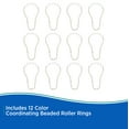 thumbnail image 4 of Kenney Medium Weight PEVA Shower Curtain Liner and Beaded Roller Ring Set, 70" W x 72" H, White, 4 of 9