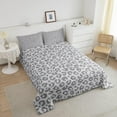 thumbnail image 3 of Leopard Print Bedding Set Silver Gray Leopard Comforter Set Cheetah Printed Comforter Africa Animal Theme Duvet Set Room Decor Twin Size Quilt Set, 3 of 6