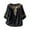 Black, variant on Bohemian Style Tunic for Seniors Boho Peasant Linen Floral Shirt Embroidered Trendy Cute Blouses Ruffle Long Sleeve Clothes Casual V-Neck Loose Fitting Gauze Tops Party for Older Women