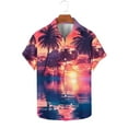 thumbnail image 2 of Beach Shirt Men's Hawaiian Shirt Short Sleeve Button Tropical Shirt Casual,Multicolor,M, 2 of 5