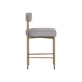 thumbnail image 4 of Home Square Seneca 26" Fabric Counter Stool in Gray/Antique Brass - Set of 2, 4 of 9