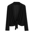 thumbnail image 5 of Qetyuw Cardigan for Women Lightweight Open Front Outerwear Long Sleeve Loose Fit Cardigan Fall Comfortable Sheer Shawl Tops Fashion Flowy Sun Protection Shirts, 5 of 9