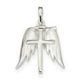 thumbnail image 1 of Sterling Silver Polished Wings And Cross Pendant, 1 of 1