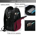 thumbnail image 4 of Balery Maroon Mochila con carga USB para hombre y mujer - Mochila impermeable y antirrobo para portátil con puerto USB para viajes, trabajo, estudios y universidad, 4 of 7
