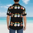 thumbnail image 4 of Balery Happy Pride Gnome Camisas hawaianas de manga corta para hombre, camisas playeras de corte holgado, camisas de vacaciones con botones,Large, 4 of 7