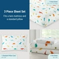 thumbnail image 3 of Wildkin Kids 100% Cotton Sheet Set for Boys and Girls - Twin (Jurassic Dinosaurs Blue), 3 of 7