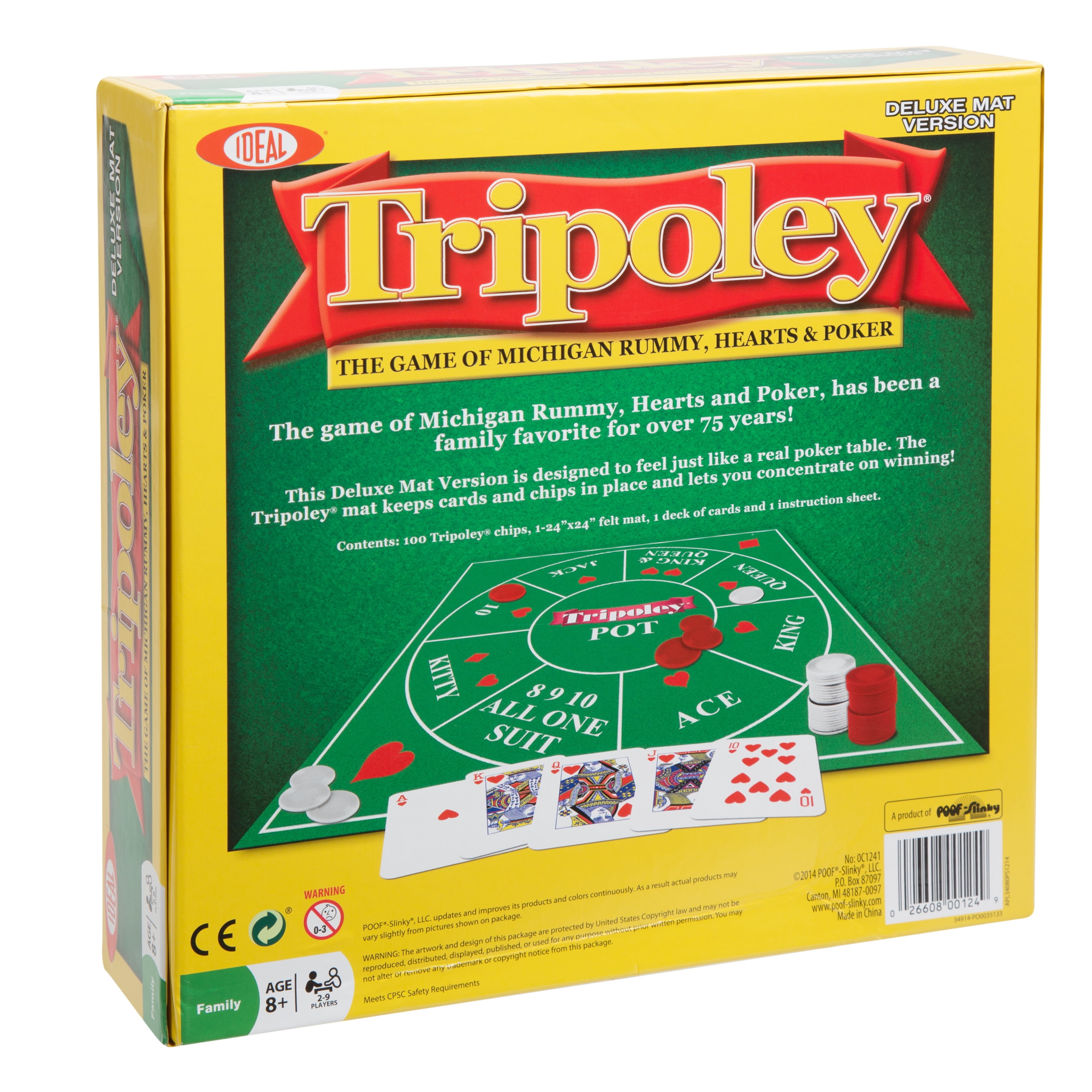 Cadaco Tripoley Deluxe Mat Version Edition Card Game 2009 for sale online 